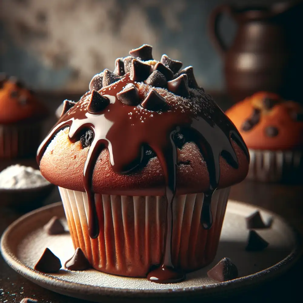 muffin con gocce di cioccolato